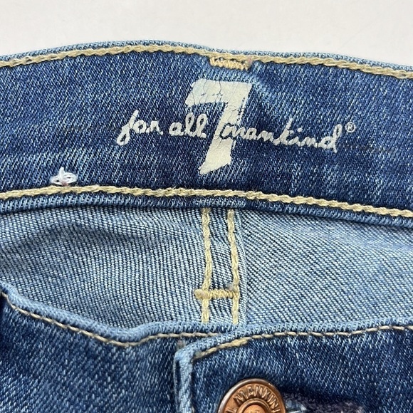 7 For All Mankind Gwenevere Mid Rise Skinny Size 25 - Picture 8 of 16